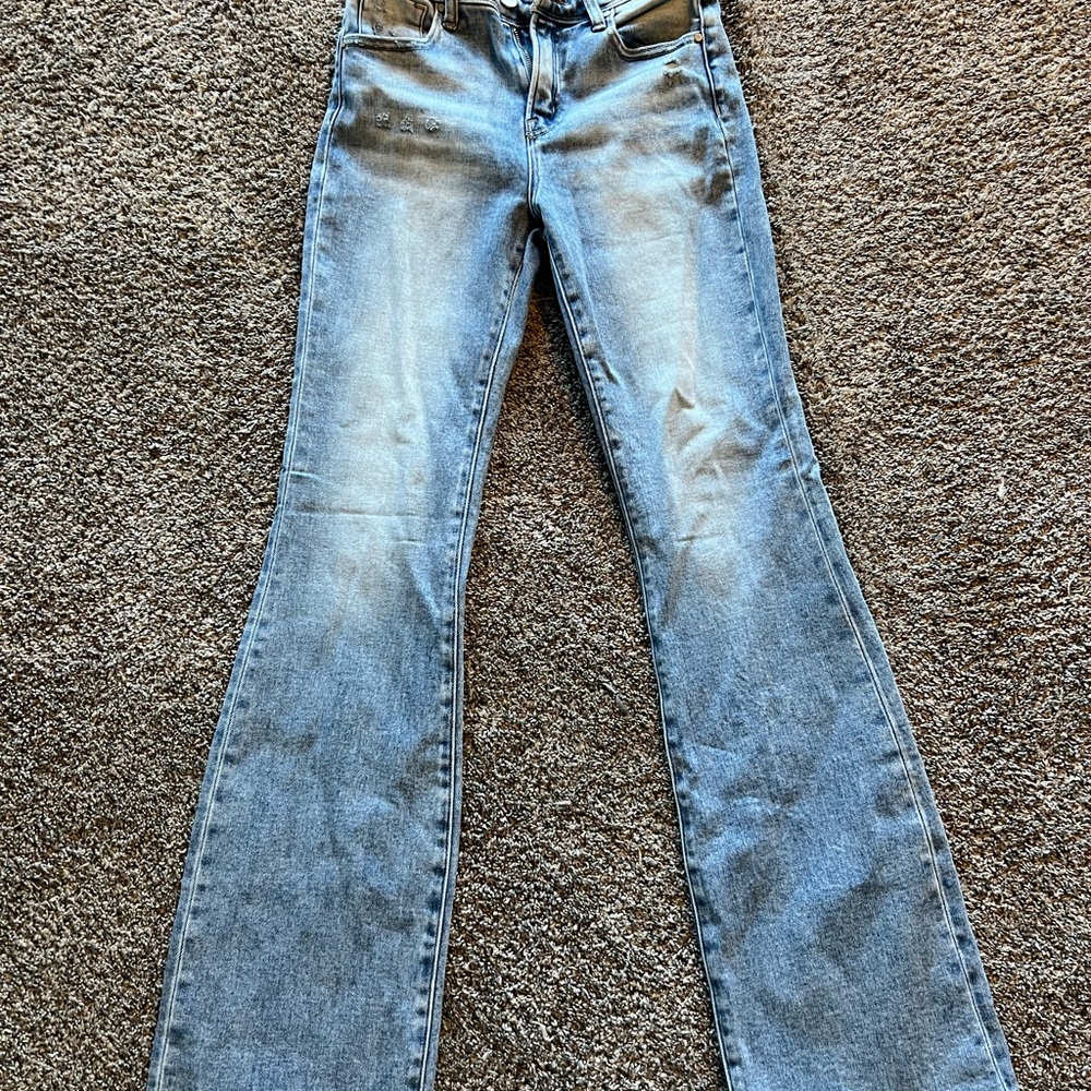Elegant Light Blue Flare Jeans